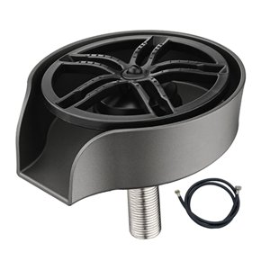 Magideal - Enjuagador De Vidrio Automático Para Cocina, Enjuagador De Grifo, Herramienta De Cocina, Taza De Lavado, Herramienta Para Cocina, Cafetería, Bar, Taza Gris