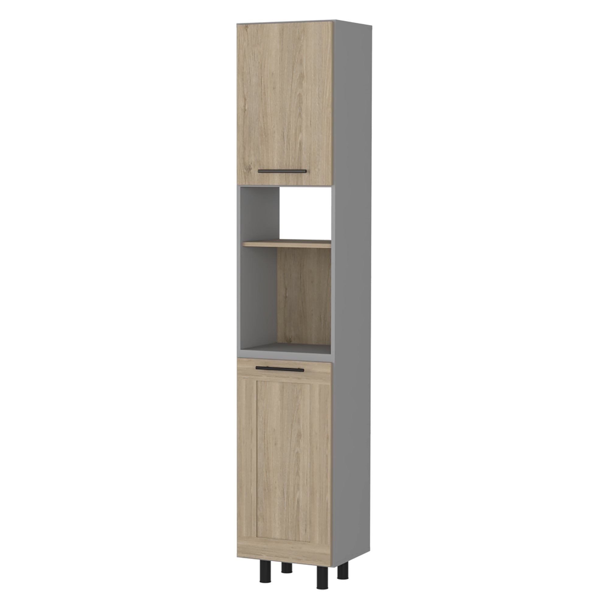 Fmfurniture - Mueble Despensa 2 Puertas Fm-004G Gris