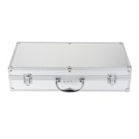 Magideal - Estuche Para Micrófono, Caja De Almacenamiento Para Micrófono Con Esponja, Estuche Rígido Para Micrófono Estuche Rígido Para Micrófono Para Escenario, Argenta Alargar