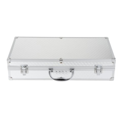 Magideal - Estuche Para Micrófono, Caja De Almacenamiento Para Micrófono Con Esponja, Estuche Rígido Para Micrófono Estuche Rígido Para Micrófono Para Escenario, Argenta Alargar