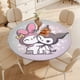 thumbnail image 4 of My Melody-theme Fitted Round Tablecloths Elastic Edged Table Covers Waterproof Table Cloth for Kitchen Holiday Party Tables Decor 120cm, 4 of 6