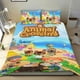 thumbnail image 1 of Animal Crossing Conjunto de sábanas temático, trío de piezas, cómodo y amigable con la piel, diseño único, regalo de decoración para el hogar para familiares, amigos y fans,140cm *210cm, 1 of 6