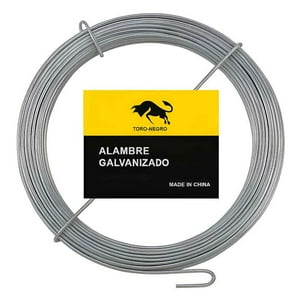 Gen - Rollo Alambre Galvanizado Amarra Zinc Liso Flexible 60 Metros Multicolor