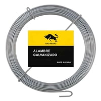 Gen - Rollo Alambre Galvanizado Amarra Zinc Liso Flexible 60 Metros Multicolor