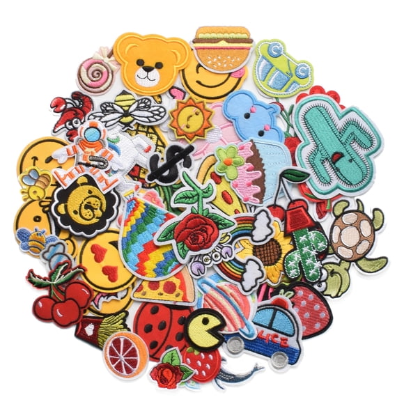 Parches bordados Harsgs, varios estilos, para ropa, 60 unidades