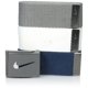 thumbnail image 1 of Paquete de 3 cinturones de golf Nike para hombre, blanco/gris/azul marino, 1 of 1