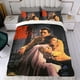 thumbnail image 4 of Historia del Oeste Conjunto de sábanas temático, trío de piezas, cómodo y amigable con la piel, diseño único, regalo de decoración para el hogar para familiares, amigos y fans,173cm *218cm, 4 of 6
