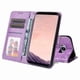 thumbnail image 4 of Funda tipo cartera FOXDOCK para Samsung Galaxy S8 Plus , diseño girasol en relieve, cuero PU, cierre magnético, soporte y tarjetero, 4 of 5