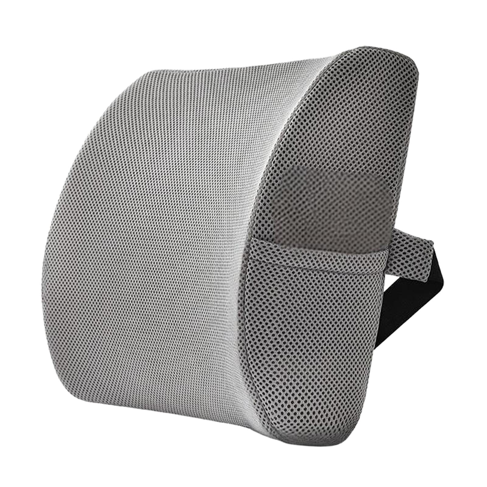 Magideal - Almohada De Apoyo Para La Espalda, Cojín De Oficina Ergonómico, Almohadilla De Espuma Viscoelástica Para El Respaldo, Cojín Lumbar De Malla, Diseño Tr