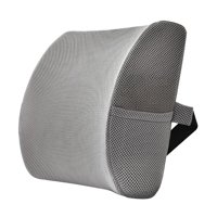 Magideal - Almohada De Apoyo Para La Espalda, Cojín De Oficina Ergonómico, Almohadilla De Espuma Viscoelástica Para El Respaldo, Cojín Lumbar De Malla, Diseño Tr