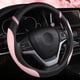 thumbnail image 1 of Funda de volante Cxtiy de piel para coche, 38 cm, color rosa, 1 of 6