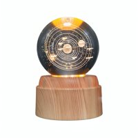 Genérico - Lámpara Bola De Cristal Led Sistema Solar