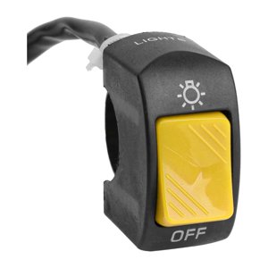 Magideal - Interruptor De Faro De Motocicleta, Botón De Control De Encendido Y Apagado, Interruptor De Lámpara De Motocicleta Profesional, Montaje De Manillar De Amarillo