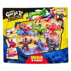 Heroes Of Goo Jit Zu - Marvel Mega Mini Paquete De 6 - Minihéroes Squishy, Elásticos, Gooey