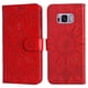 thumbnail image 1 of Funda tipo cartera FOXDOCK para Samsung Galaxy S8 , diseño girasol en relieve, cuero PU, cierre magnético, soporte y tarjetero, 1 of 5