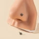 thumbnail image 3 of 2 pcs Halloween Skull Nose Ring Set - Straight Rod Nose Nails for Human Piercing - Unique Nose Jewelry Decor, 3 of 4