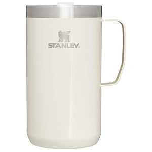 Taza Camp Stanley Stay Hot De Acero Inoxidable, 24 Onzas, Color Crema Brillante