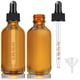 thumbnail image 1 of Botella cuentagotas Bumobum de vidrio ámbar de 60 ml, paquete de 2 con acceso., 1 of 6