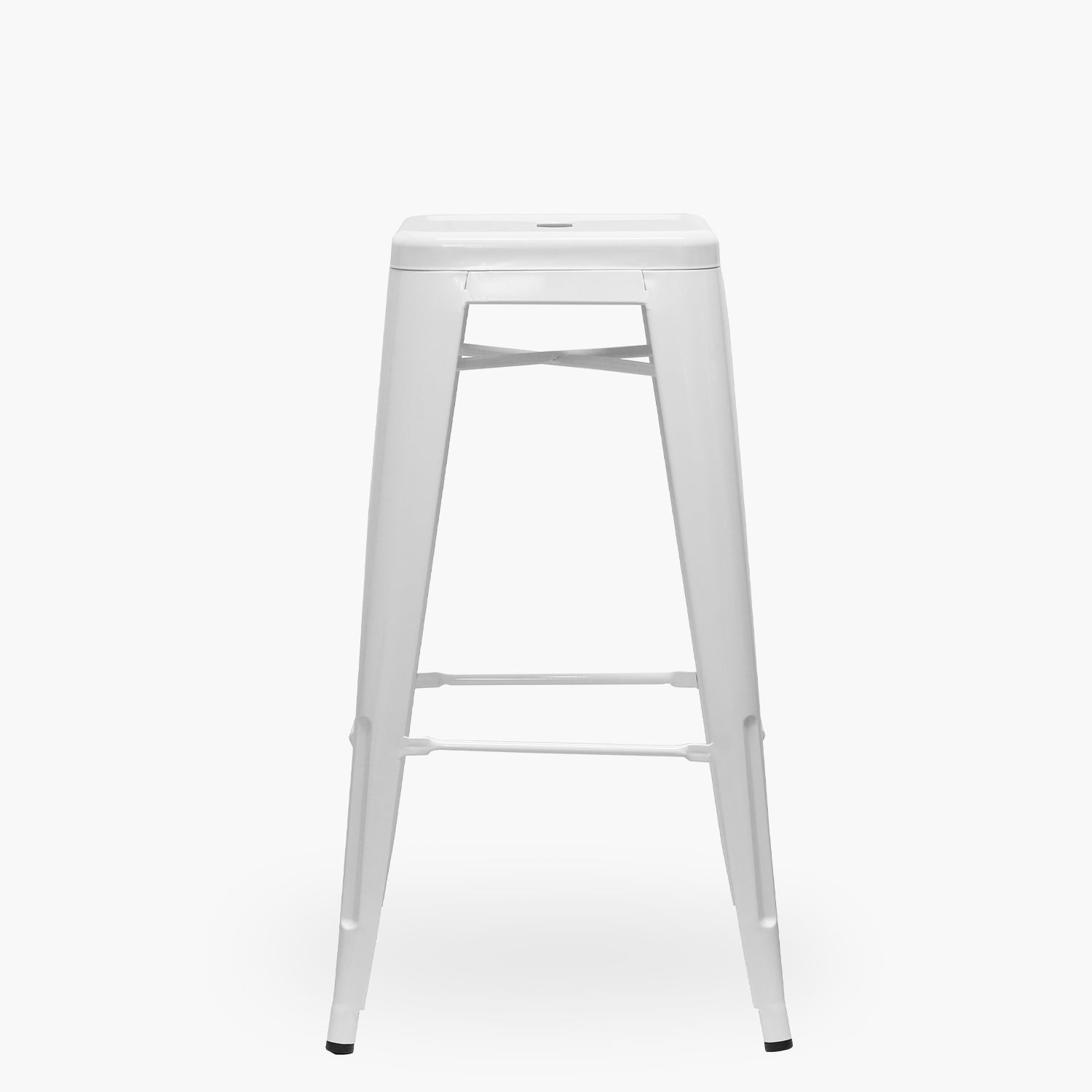 Form Design - Taburete Alto 76 Tolix Asiento Metal Blanco