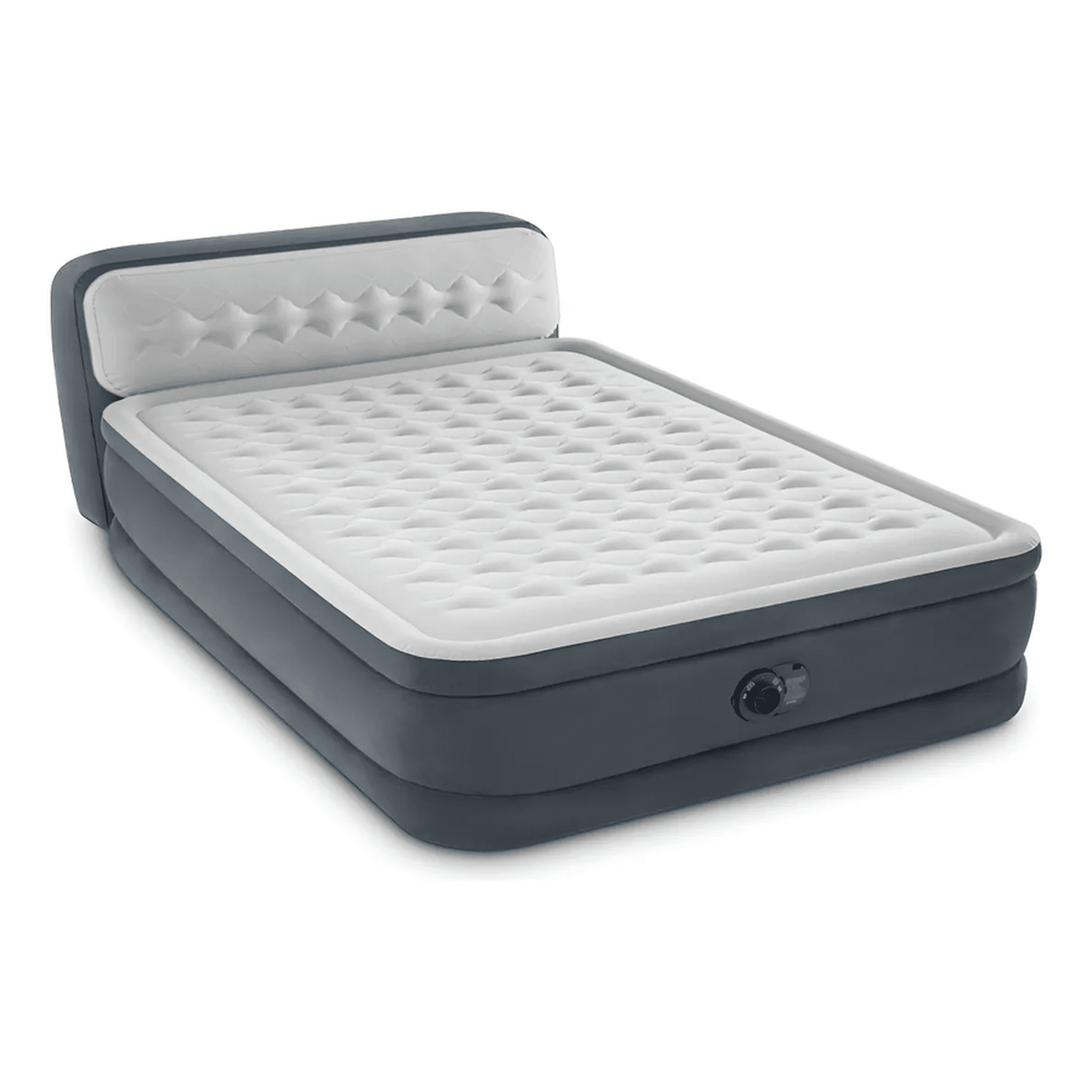 Genérico - Colchón Inflable Eléctrico Intex 2 Plz 152x203x46 Cm // Bamo Gris