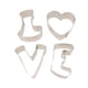 thumbnail image 1 of 4 Uds Cortador De Galletas DIY Moldes De Acero Inoxidable Herramientas Para Hornear Amor, 1 of 5