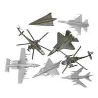 Magideal - 8 Piezas Simulación 4D Fighter Diy Ensamblado Avión Decoración De Escritorio Modelo De Helicóptero Colección Modelo De Exhibición Coleccionables Adorn