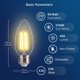 thumbnail image 2 of Bombillas LED tipo candelabro FLSNT, regulables, 4,5 W, 2700 K, paquete de 6, 2 of 8