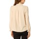 thumbnail image 3 of INSPIRE CHIC Blusa de Mujer con Volantes, Botones, Cuello Alto, Manga Larga, Talla XL, Albaricoque, 3 of 8