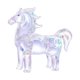thumbnail image 2 of Figura De Caballo De Cristal Decorativa Y Creativa, Estatua De Caballo Para Oficina, Sala De Estar, Color AB, 2 of 5