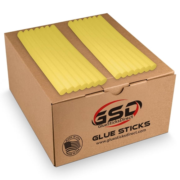 Barras de pegamento termofusible GlueSticksDirect 25 cm ámbar 5 lb (paquete)