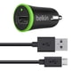 thumbnail image 1 of Cargador de coche Belkin MixIt +, cable micro USB de 1,2 m (negro), 1 of 3