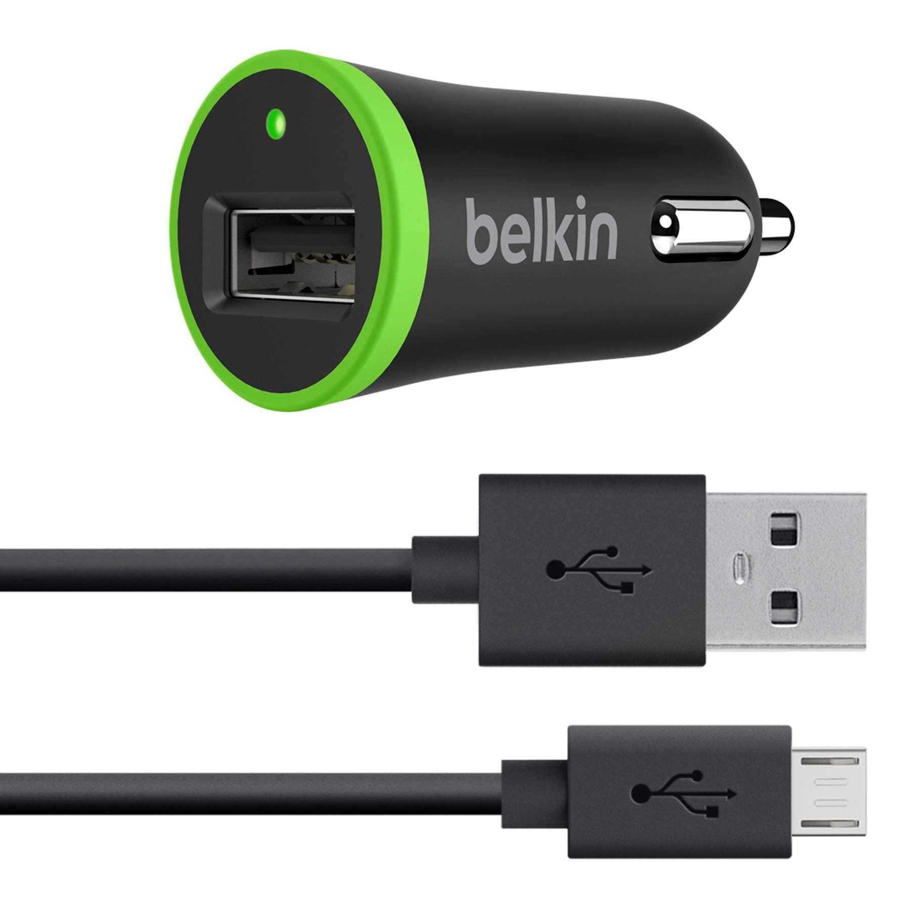 Cargador De Coche Belkin Mixit +, Cable Micro Usb De 1,2 M (negro)