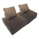 thumbnail image 1 of Juego 2 Sofa Modular Individual 85x85x70cm Alta Elasticidad Color Café Diseño De La Tela Rayado, 1 of 7