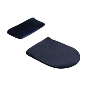 Bothyi - Juego De Funda Para Tapa De Inodoro, Cómoda Y Antideslizante, Elástica, Color Azul Marino