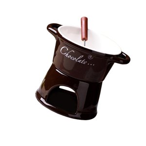Bothyi - Olla Para Fondue De Chocolate, Utensilios De Cocina, Olla Caliente Para Derretir, Juego De Cuencos Para Cena, Fiesta, Boda, Marrón