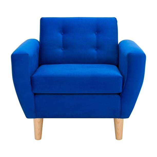 Sofa Bote 1c Felpa 05 Azul Rey