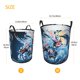 thumbnail image 5 of Greninja Cesta de lavandería de gran capacidad redonda con asa, bolsa para ropa sucia plegable, almacenamiento para dormitorio, baño y lavadero 44x35 cm, 5 of 6