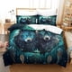 thumbnail image 1 of Juego De Ropa De Cama Cool Wolf Funda Nórdica Juego De Cama Wolf Colección Para Adolescentes Niñas Y Niños Sin Edredón Sábana King, 1 of 3