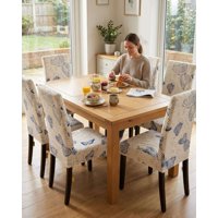 Mylhogar - Juegos De 6 Fundas Para Sillas Con Diseño Elastico