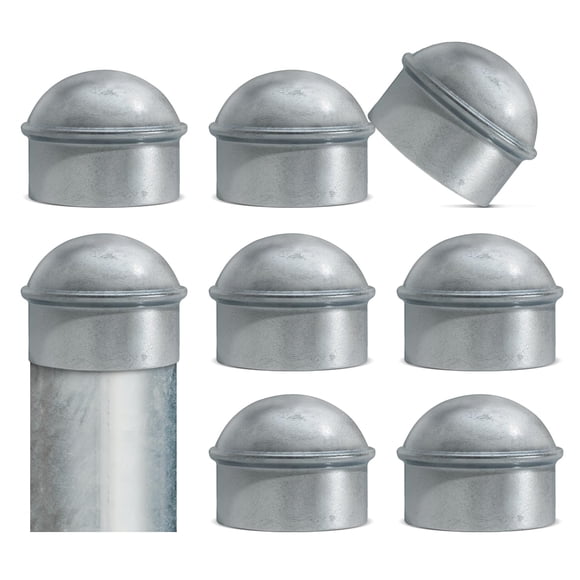 Tapas para postes de cerca VIVIDA de acero galvanizado de 1-3/8" 8 piezas