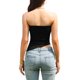 thumbnail image 3 of INSPIRE CHIC Top sin tirantes para mujer con dobladillo asimétrico, doble forro, bandeau de verano para salir, talla M, color negro, 3 of 6
