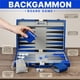 thumbnail image 2 of Set de backgammon Queensell de piel sintética de 38 x 24 x 5,5 cm con accesorios, 2 of 9
