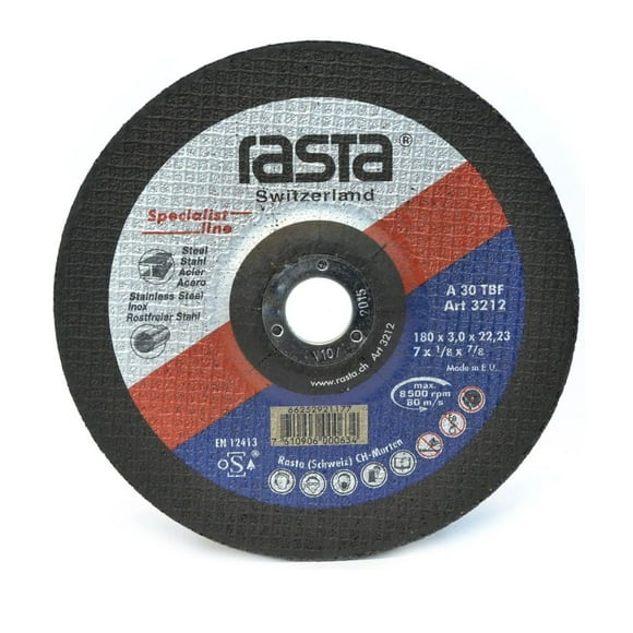 Disco Corte Metal 3212" 7" X 1/8" X 7/8" Rasta