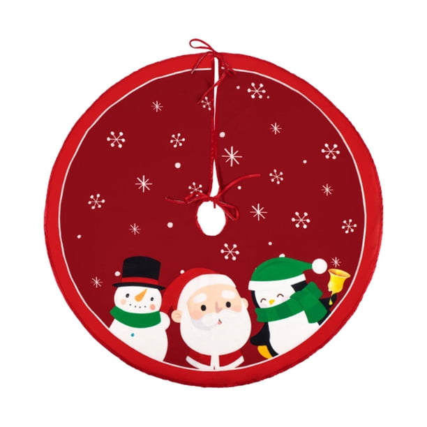 Falda De árbol De Navidad, Tapete De árbol De Navidad Impreso Para Fiesta, Interior, Exterior, Año Nuevo, 3 Personajes, 70cm