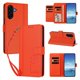 thumbnail image 2 of Funda Cartera Trébol para Samsung Galaxy A36 5G con Ranuras Tarjetas y Carga Inalámbrica Naranja, 2 of 6