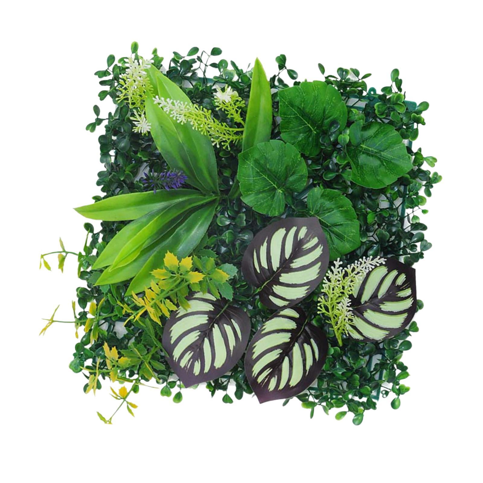 Magideal - Panel De Césped Artificial De 9,8x9,8 Pulgadas, Telón De Fondo De Pared, Decoración De Pared Decorativa Realista Para Fiesta, Boda, Accesorio De Patio Estilo A