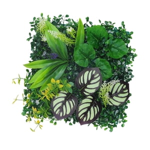 Magideal - Panel De Césped Artificial De 9,8X9,8 Pulgadas, Telón De Fondo De Pared, Decoración De Pared Decorativa Realista Para Fiesta, Boda, Accesorio De Patio Estilo A