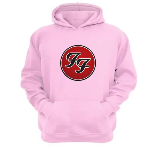 Polerón Canguro Foo Fighters Rosa Talla M Unisex