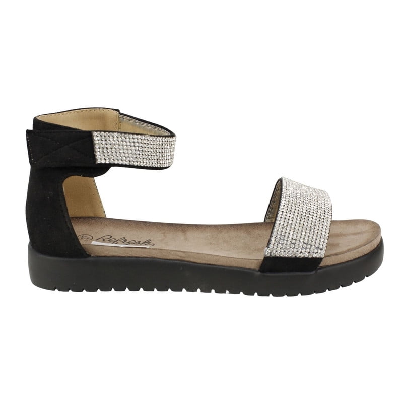 Sandalia Refresh Brillos Negra