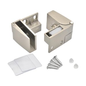 Bothyi - Bisagra Para Puerta De Vidrio, Bisagras Para Gabinete, Resistente Con Tornillos, Armario, Armario, Dorado Claro